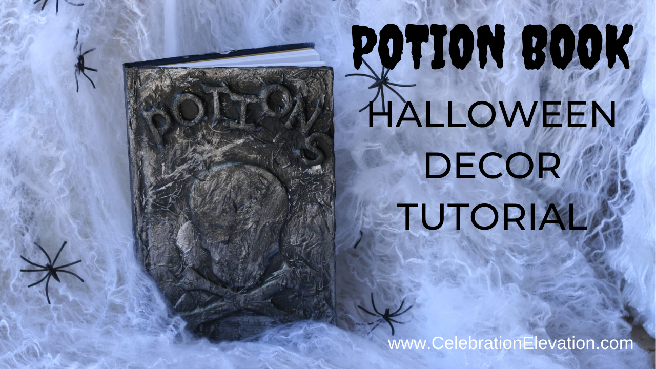 photo of old looking potion book as a craft tutorial